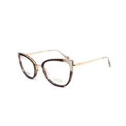 Armação de Óculos de Grau  Feminina Hickmann HI60014 Gatinho Marrom