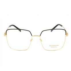 Armação de Óculos de Grau  Feminina Hickmann HI10011 Quadrado Preto com Dourado