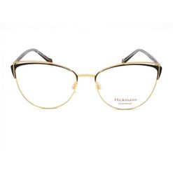 Armação de Óculos de Grau  Feminina Hickmann HI10032 Gatinho Dourado com Marrom