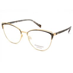Armação de Óculos de Grau  Feminina Hickmann HI10032 Gatinho Dourado com Marrom