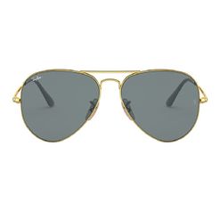Óculos de sol Ray Ban, modelo RB3689, cor Dourado e Azul Claro, tamanho 62