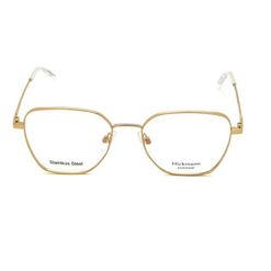 Armação de Óculos de Grau  Feminina Hickmann HI1140N Fio de Nylon Dourado