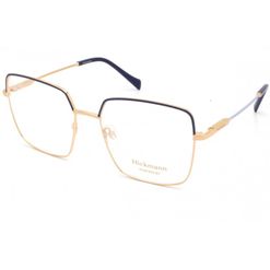 Armação de Óculos de Grau  Feminina Hickmann HI10011 Quadrado Preto com Dourado