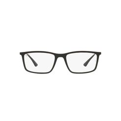 Armação de Óculos de Grau Masculino Ray Ban Retangular RX7195L Cor Preto