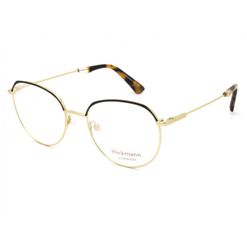 Armação de Óculos de Grau  Feminina Hickmann HI10027 Oval Dourado com Marrom