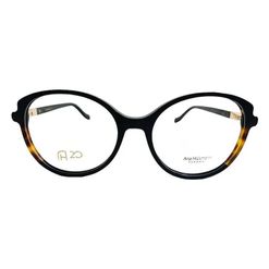 Armação de Óculos de Grau  Feminina Hickmann HI60010 Oval Preto Mesclado