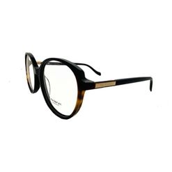 Armação de Óculos de Grau  Feminina Hickmann HI60010 Oval Preto Mesclado