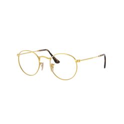 Armação de Óculos de Grau Unissex Ray Ban Oval RX3447VL Cor Dourado