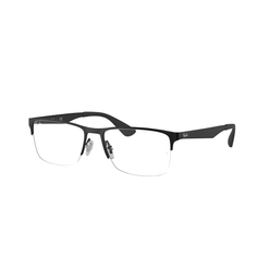 Armação de Óculos de Grau Masculino Ray-Ban Retangular RX6335 Cor Preto