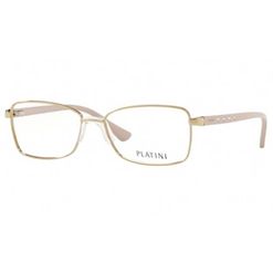 Armação de Óculos de Grau Platini, modelo P91179B, cor G142, tamanho 53