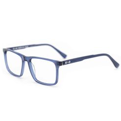 Armação de Óculos de Grau Ono, modelo ON0003, cor Azul translúcido, tamanho 57