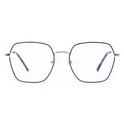 Armação de Óculos de Grau Ono, modelo ON6009, cor Azul Marinho com Dourado, tamanho 56