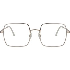 Armação de Óculos de Grau Dii Collection, Modelo DII 2024L, cor Prata e Branco, tamanho 54