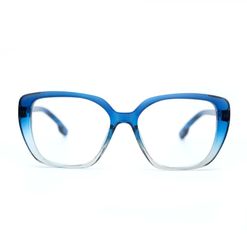 Armação de Óculos de Grau Ono, Bacutia, modelo ON0009, cor Azul Translúcido Degradê, tamanho 54