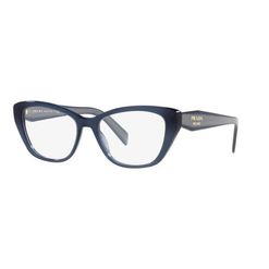 Armação de Óculos de Grau Feminina Prada Gatinho PR 19WV Cor Azul