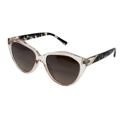 Óculos de sol Dii Collection, modelo 1 9010 ECO, cor Pêssego Cristal com Demi Pêssego, tamanho 55