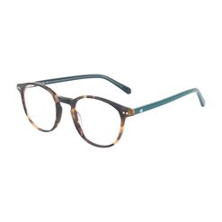 Armação de Óculos de Grau Dii Collection, modelo 5502, cor Demi Marrom com Verde, tamanho 48