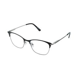 Armação de Óculos de Grau Dii Collection, modelo 1 9003 ECO, cor Prata com Preto, tamanho 52