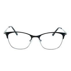 Armação de Óculos de Grau Dii Collection, modelo 1 9003 ECO, cor Prata com Preto, tamanho 52