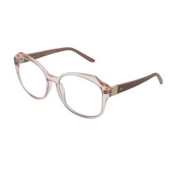 Armação de Óculos de Grau Dii Collection, modelo 1 9004 ECO, cor Pêssego Cristal com Rosé, tamanho 58