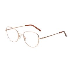 Armação de Óculos de Grau Dnz, modelo 1 7010, cor Rosa, tamanho 49
