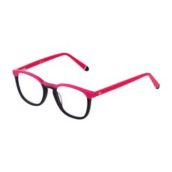 Armação de Óculos de Grau Dii Collection, modelo 5509, cor Rosa com Preto, tamanho 49