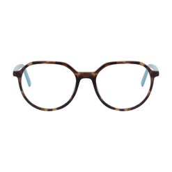 Armação de Óculos de Grau Dii Collection, modelo 5501, cor Demi Marrom com Azul, tamanho 52