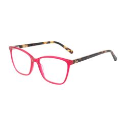 Armação de Óculos de Grau Dii Collection, modelo 5500, cor Pink com Demi Marrom, tamanho 52