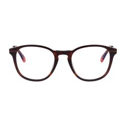 Armação de Óculos de Grau Dii Collection, modelo 5512, cor Demi Marrom com Laranja, tamanho 54