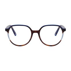 Armação de Óculos de Grau Dii Collection, modelo 5511, cor Azul com Demi Marrom, tamanho 50