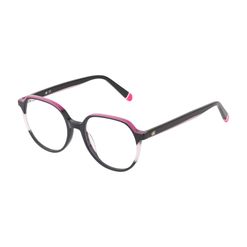 Armação de Óculos de Grau Dii Collection, modelo 5511, cor Preto com Roxo, tamanho 50