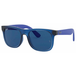 Óculos de Sol Infantil Ray-Ban Junior Quadrado RJ9069S Cor Azul