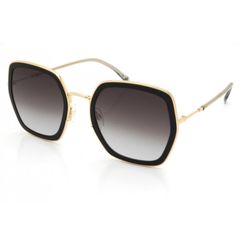 Óculos de Sol  Feminino Hickmann HI30007 Oversized Preto com Dourado