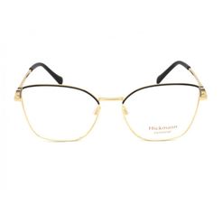 Armação de Óculos de Grau  Feminina Hickmann HI10008 Gatinho Preto com Dourado