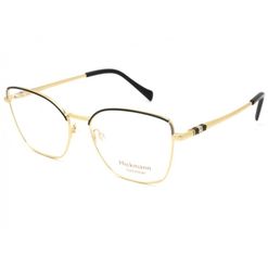 Armação de Óculos de Grau  Feminina Hickmann HI10008 Gatinho Preto com Dourado