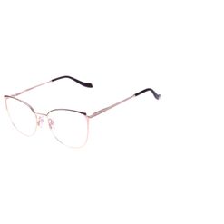 Armação de Óculos de Grau  Feminina Hickmann HI10011 Gatinho Dourado com Preto