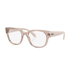 Armação de Óculos de Grau Ray Ban, Modelo RX7210, cor Bege, tamanho 52
