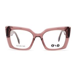 Armação de Óculos de Grau Ono, modelo ON0015, cor Rosa Escuro Translúcido, tamanho 53