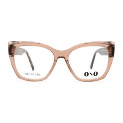Armação de Óculos de Grau Ono, modelo ON0012, cor Nude Translúcido com Tortoise, tamanho 54