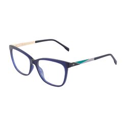 Armação de Óculos de Grau Dii Collection, modelo 1 1708, cor Azul Translúcido, tamanho 56