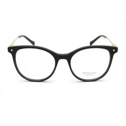 Armação de Óculos de Grau  Feminina Hickmann HI60012 Oval Preto com Dourado