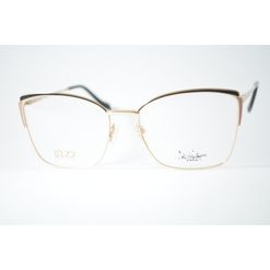 Armação de Óculos de Grau  Feminina Hickmann HI10010 Gatinho Dourado com Preto