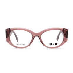 Armação de Óculos de Grau Ono, modelo ON0014, cor Rosa Escuro Translúcido, tamanho 54