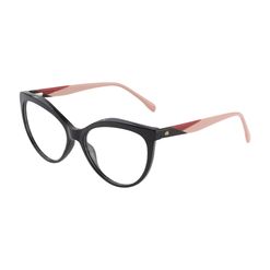 Armação de Óculos de Grau Dii Collection, modelo 1 1712, cor Preto, tamanho 56