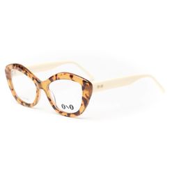 Armação de Óculos de Grau Ono, modelo ON0013, cor Tortoise com Creme, tamanho 55