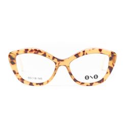 Armação de Óculos de Grau Ono, modelo ON0013, cor Tortoise com Creme, tamanho 55