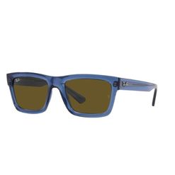 Óculos de Sol Unissex Ray Ban Retangular RB4396 cor Azul Escuro
