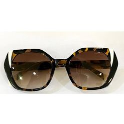 Óculos de Sol  Feminino Hickmann HI90002 Oversized Preto Mesclado