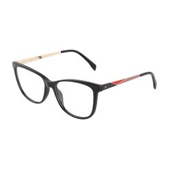 Armação de Óculos de Grau Dii Collection, modelo 1 1713, cor Preto, tamanho 53