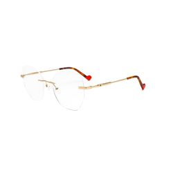 Armação de Óculos de Grau Dii Collection, modelo 4 9011, cor Demi Marrom com Dourado, tamanho 54